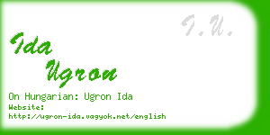 ida ugron business card